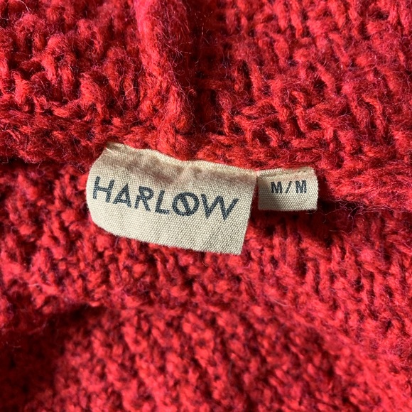 HARLOW Red  Oversized Suéter 3/4 Sleeves  Size M - Picture 8 of 9